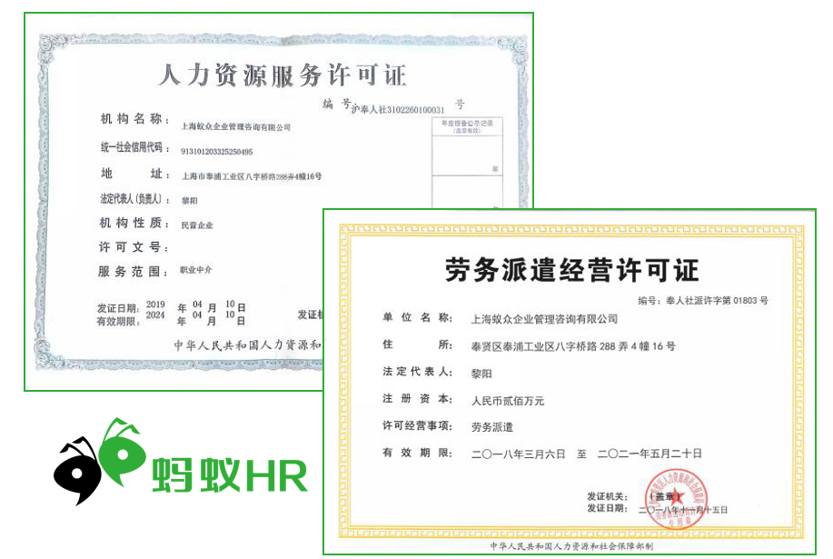 螞蟻HR的三證